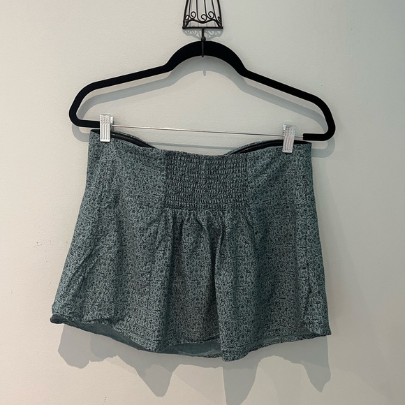 Anthro Maeve Teal Hieroglyphics Tube Top, 8 - Picture 9 of 13